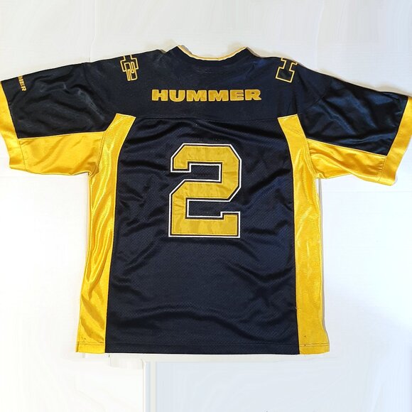 RARE vtg HUMMER 2 H2 Stitched JERSEY X Large Navy Blue & Gold General Motors Y2K - Picture 9 of 12